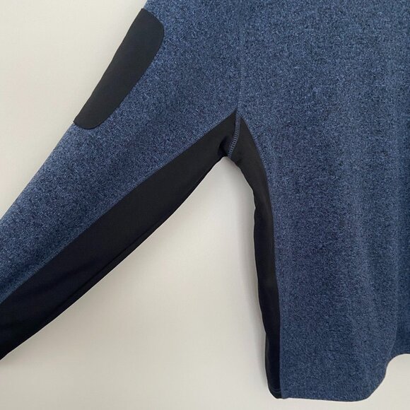 Beverly Hills Polo Club Men's (XL) Fleece Blue & Black 3/4 Zip Pull Over - Picture 9 of 10